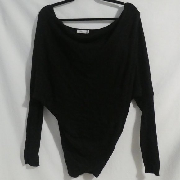 REITMANS | large | Sheer Black Knit Poncho / Shawl With Sleeves | GUC - Picture 1 of 16